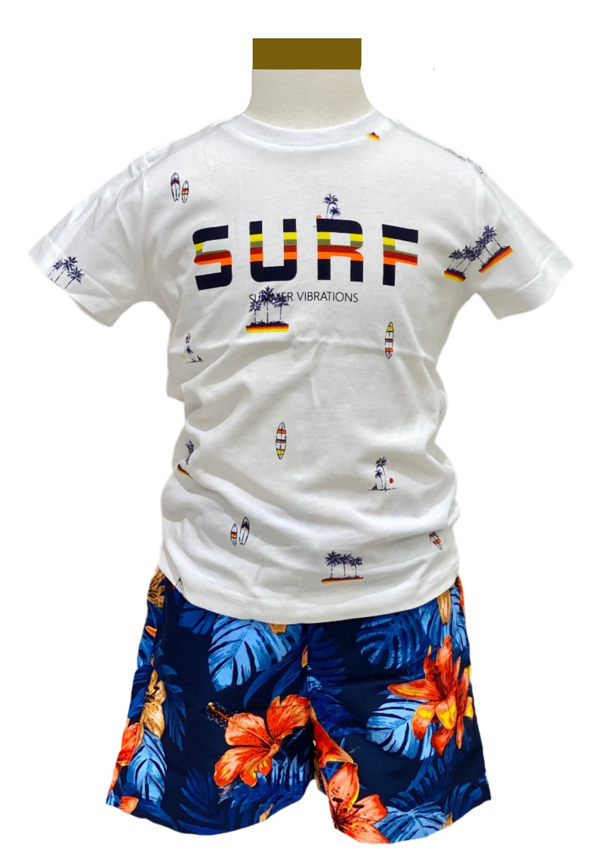 'Surf Summer Vibration' Top and Swimshort Set