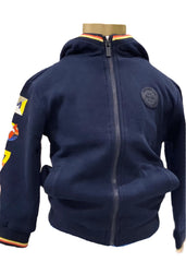 Navy Sweatshirt with Stripe Design