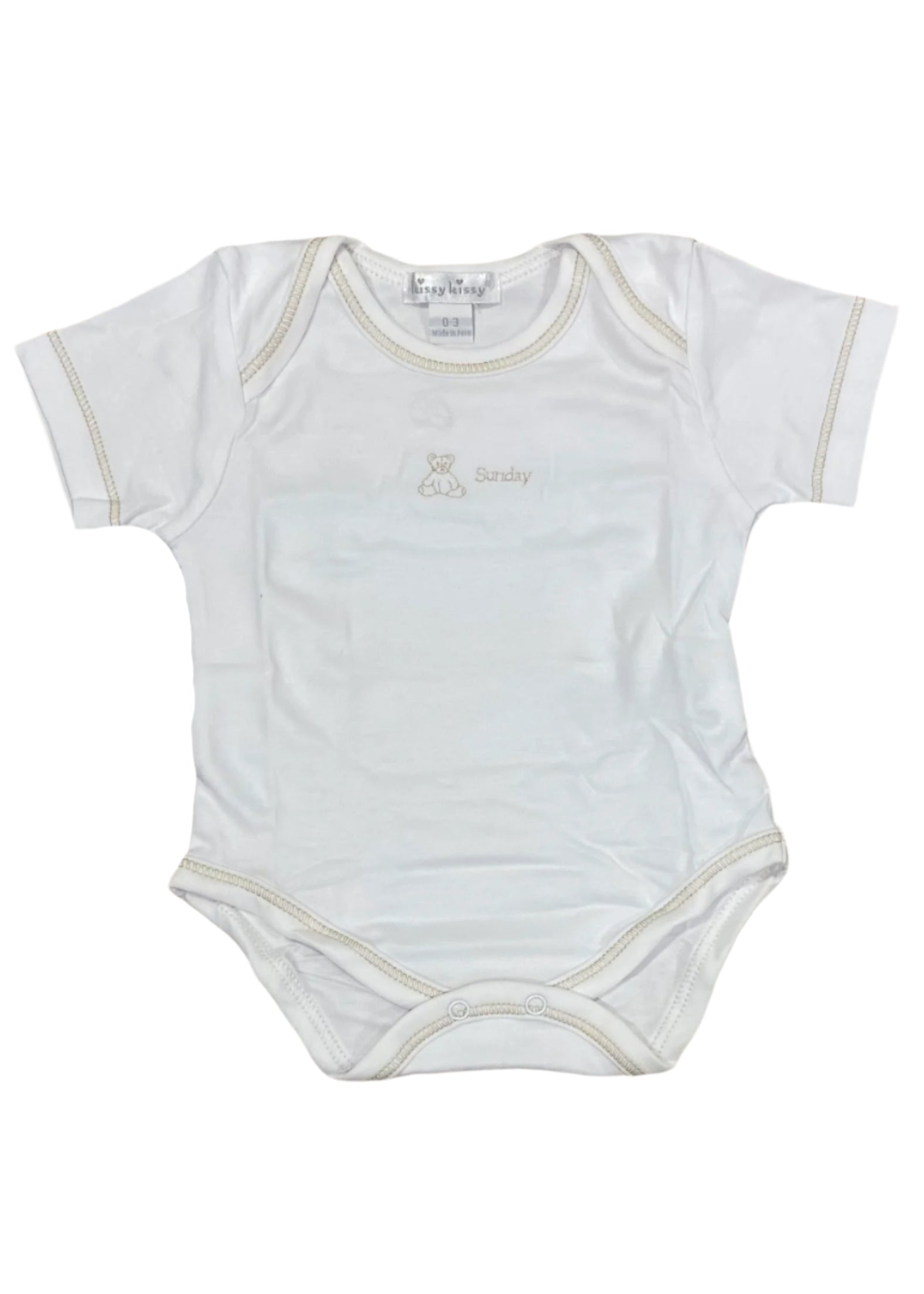 Set of Days of the Week Short Sleeve Baby Boy Bodysuit