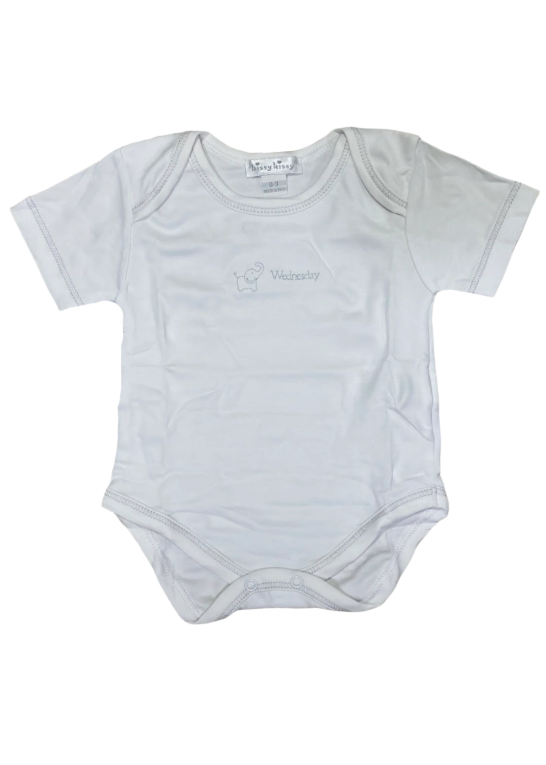 Set of Days of the Week Short Sleeve Baby Boy Bodysuit