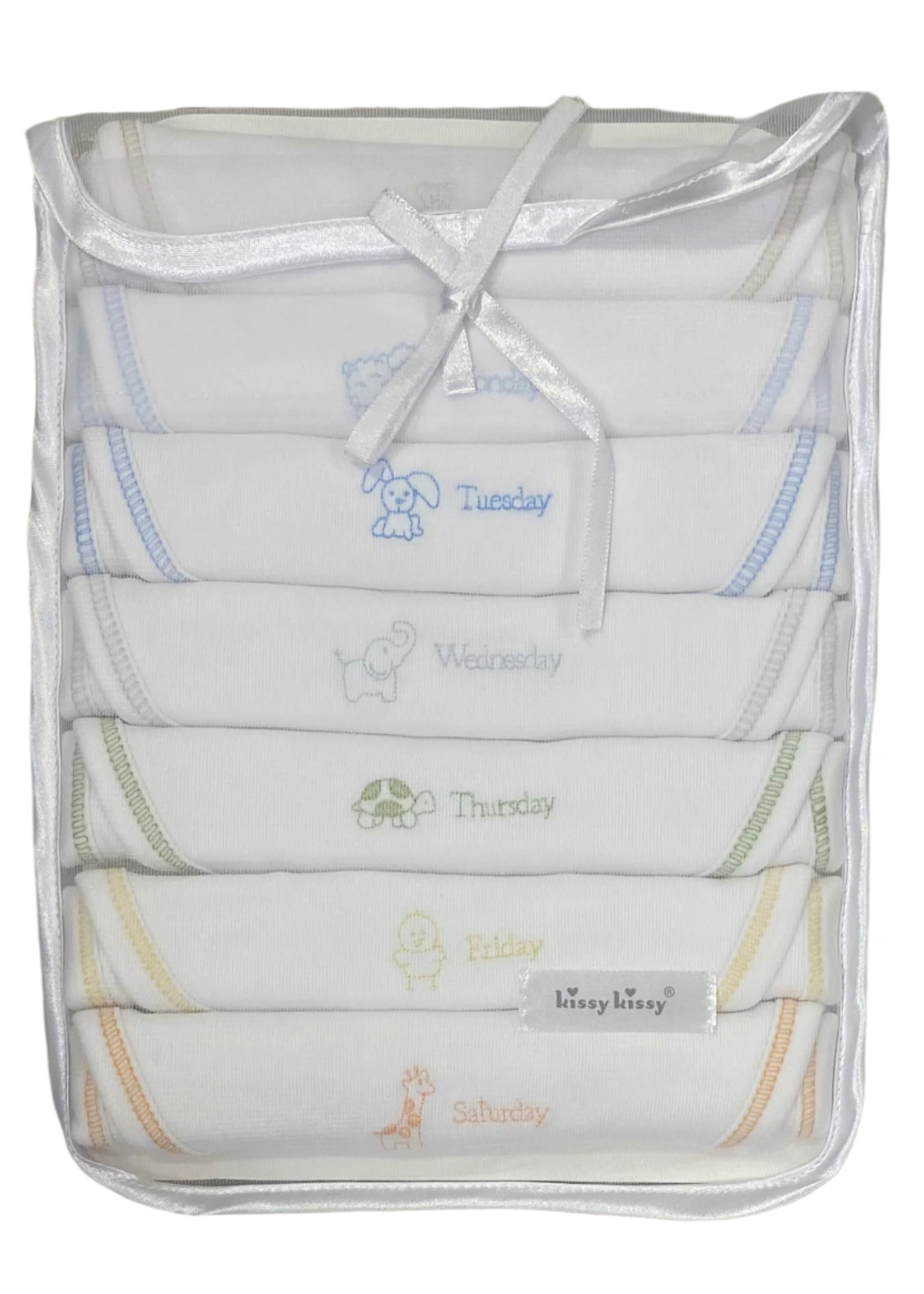 Set of Days of the Week Baby Boy Bib
