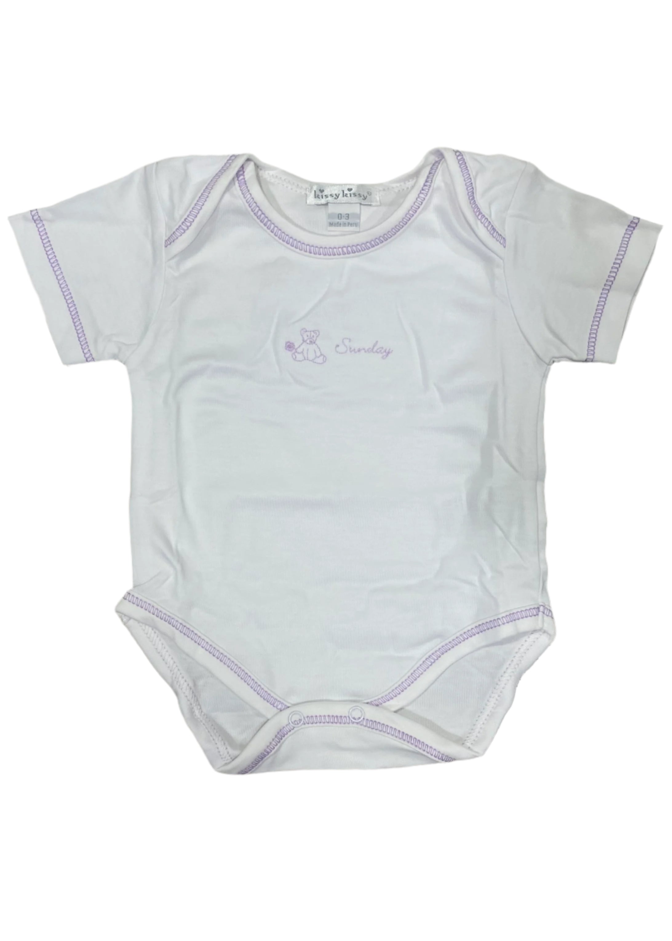 Set of Days of the Week Short Sleeve Baby Girl Bodysuit