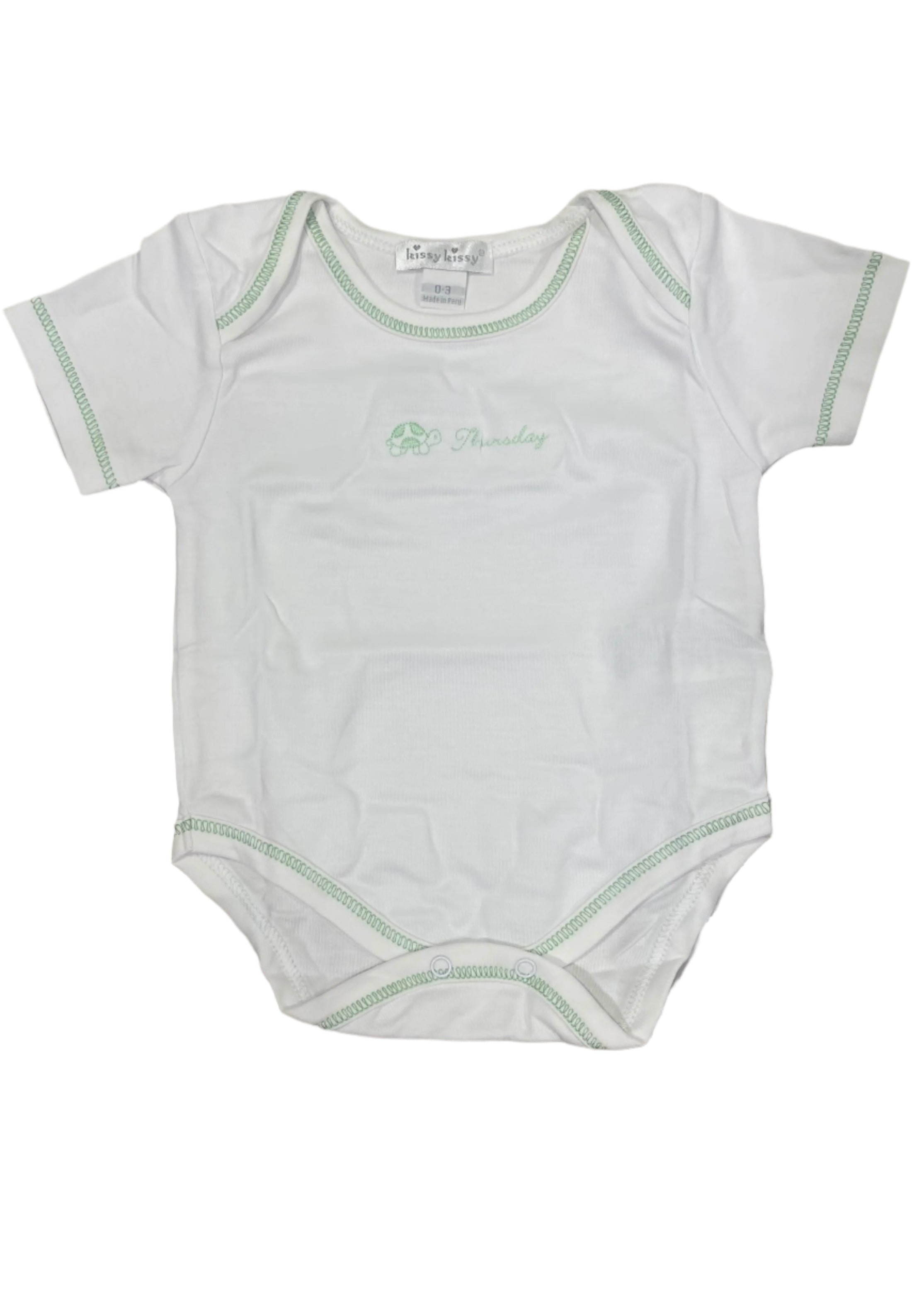 Set of Days of the Week Short Sleeve Baby Girl Bodysuit