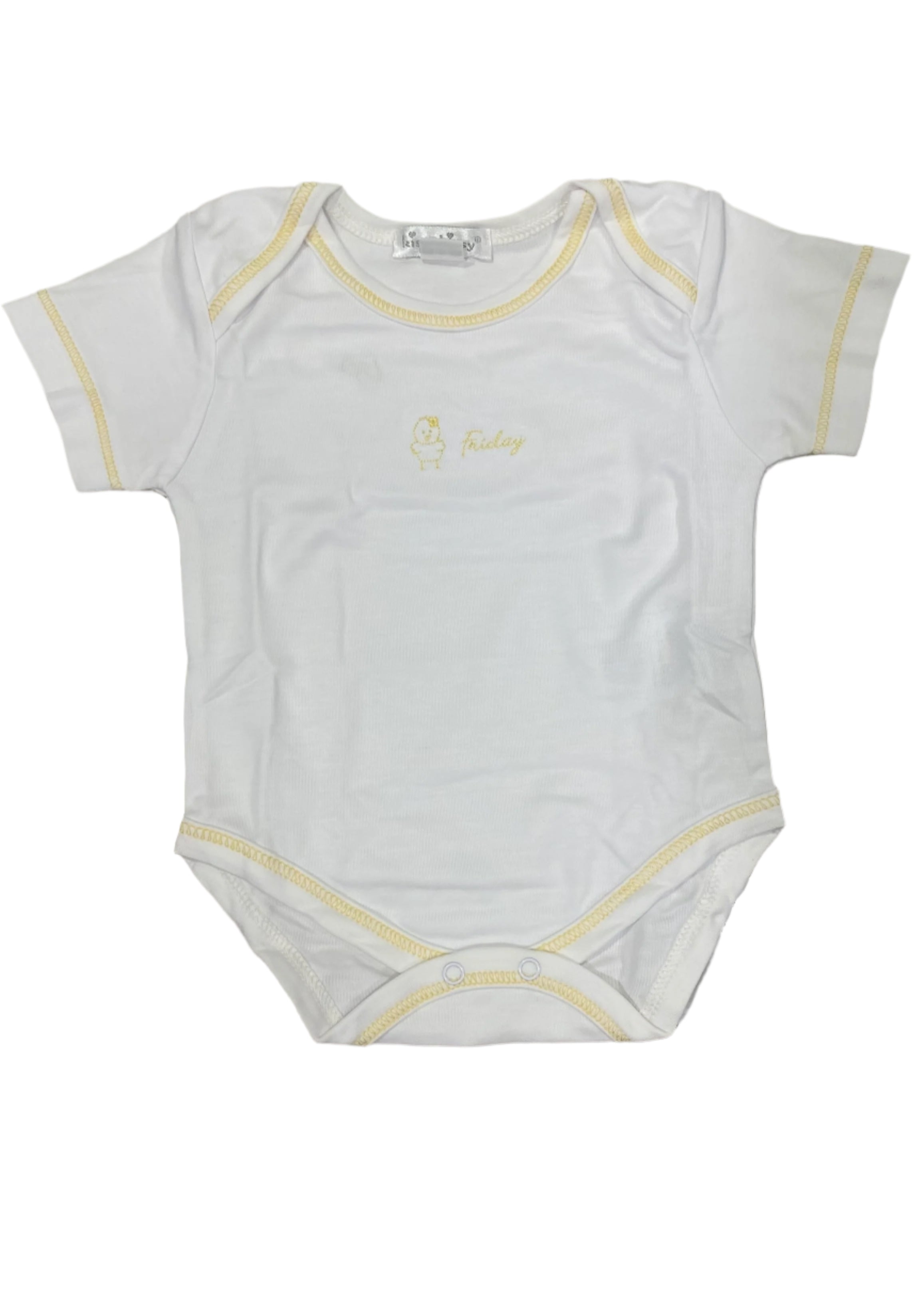 Set of Days of the Week Short Sleeve Baby Girl Bodysuit