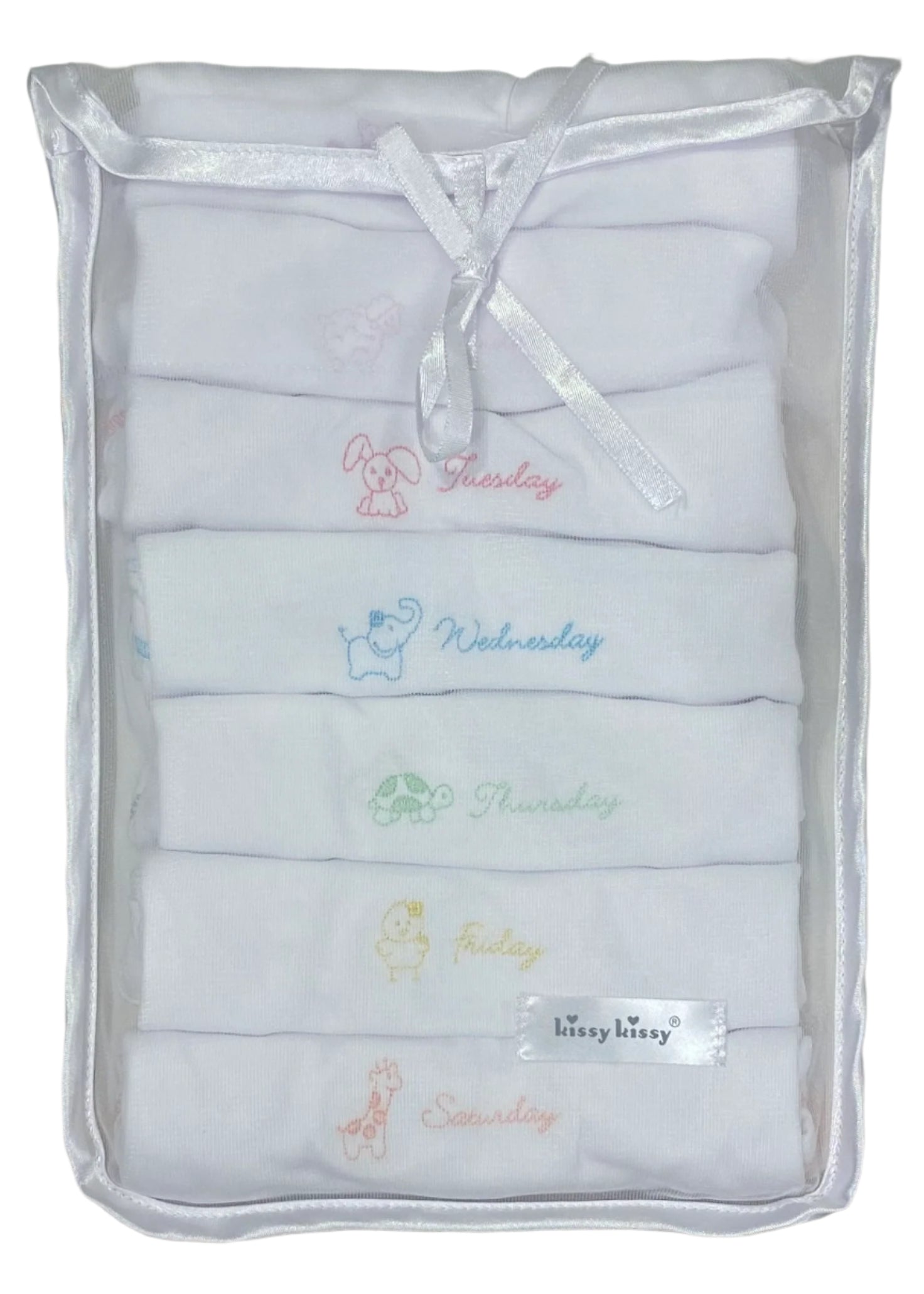 Set of Days of the Week Short Sleeve Baby Girl Bodysuit