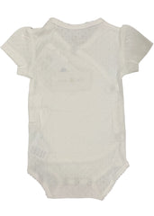 White Micro Holes Overlap Baby Boy White Bodyvest