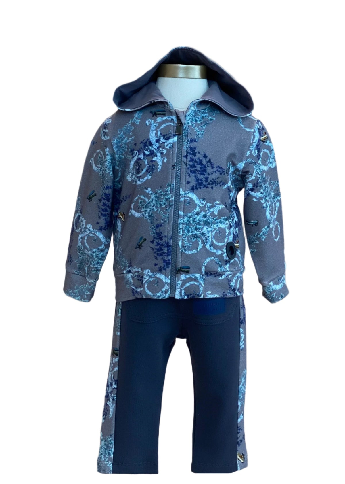 Baroque Frenzy Blue Gray Tracksuit