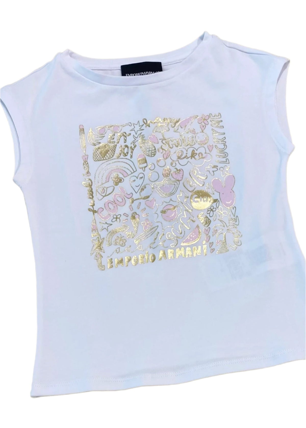 Gold-Pink Print T-Shirt