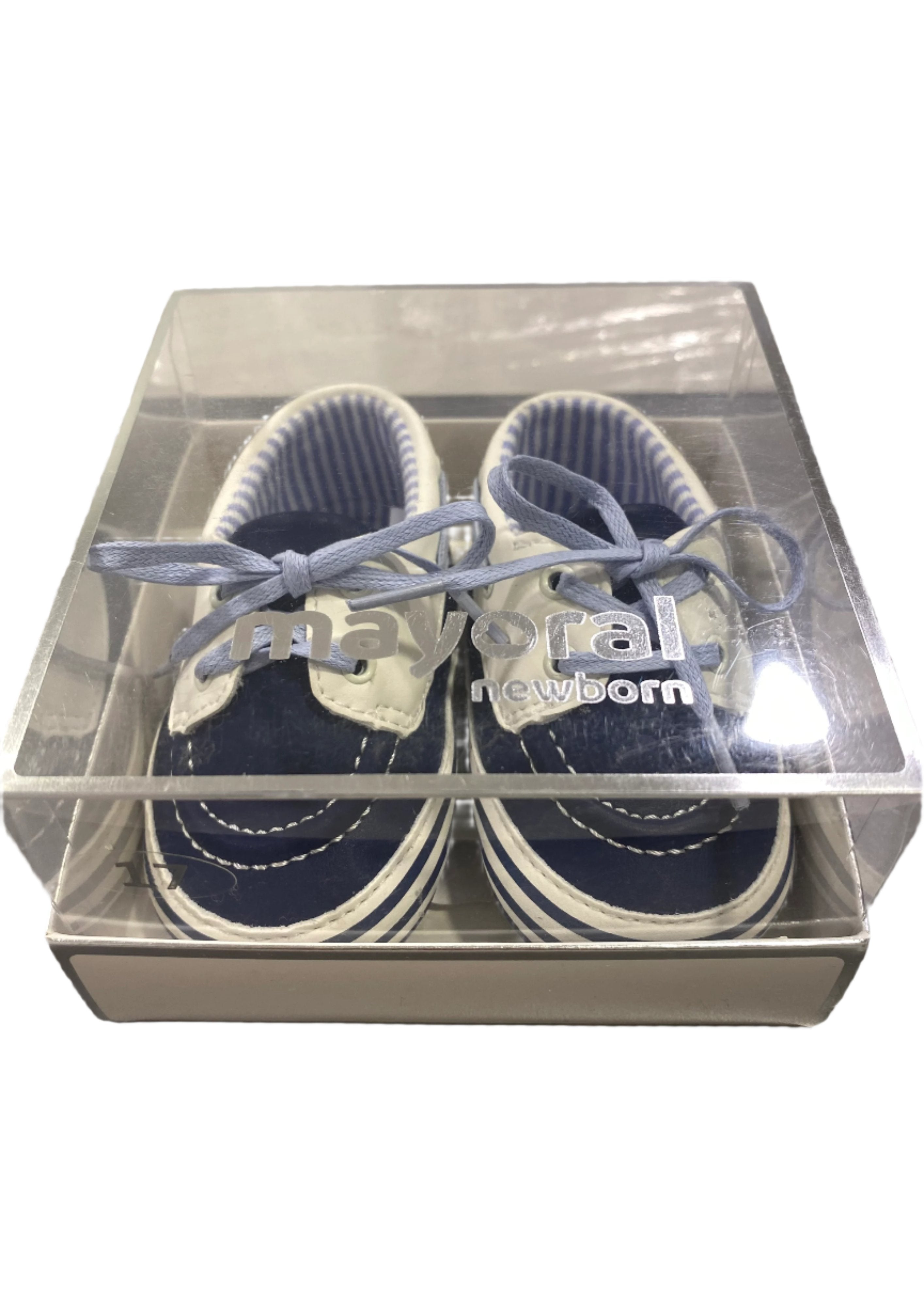 Navy Blue Lace-up Baby Boy Shoes