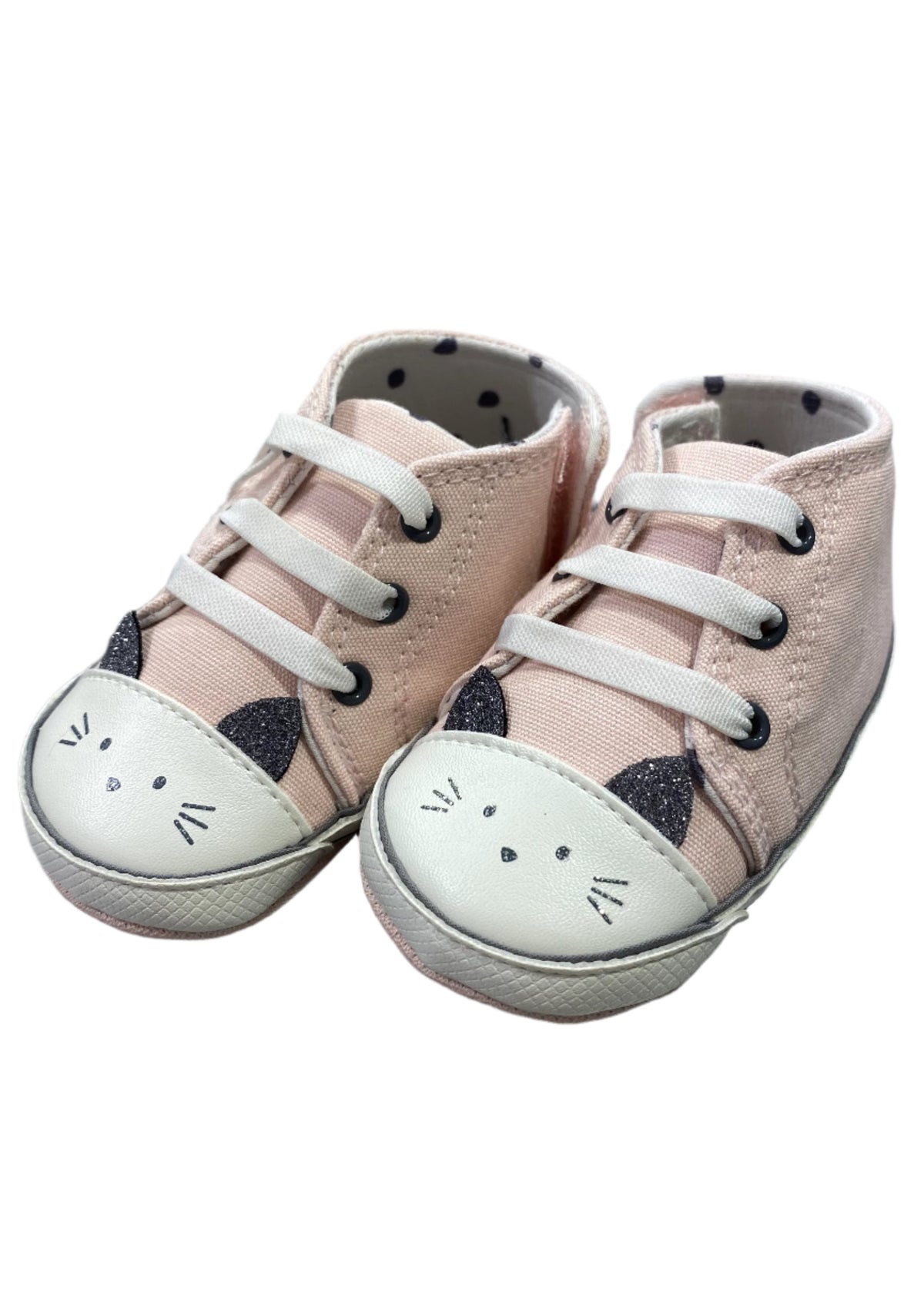 Hi-Top Cat Design Baby Sneakers