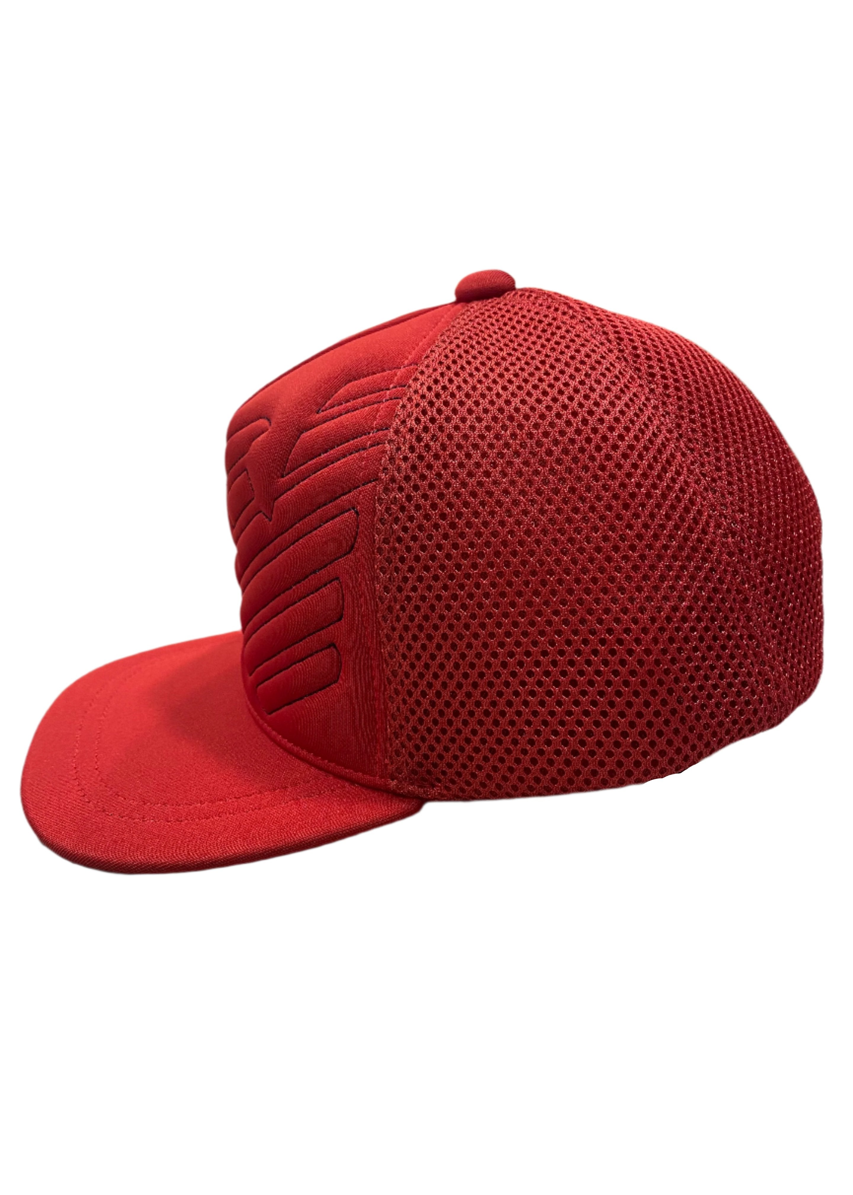 Red Embroidered Eagle Logo Baseball Hat