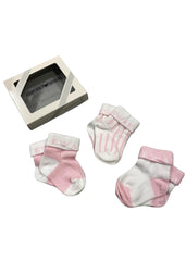 Pink Stripe Newborn Baby Socks