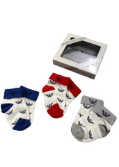 Blue Red Gray Newborn Baby Socks