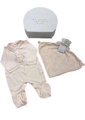 Pink Overall with Pink Doudou Gift Set