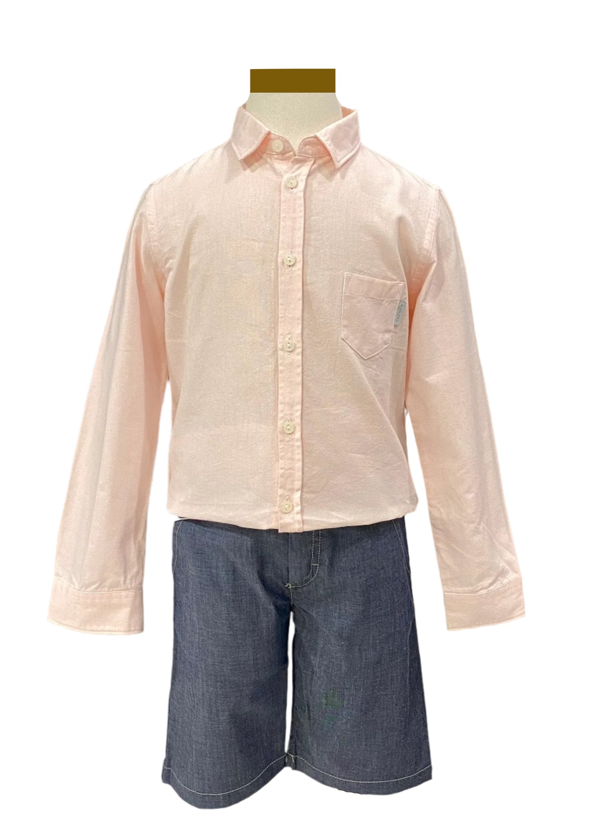 Pink Long Sleeve Top and Short Set