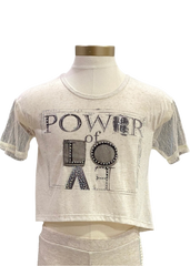 Ivory Short Sleeve Crop Top