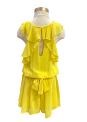 Yellow Frill Back Jumpsuit