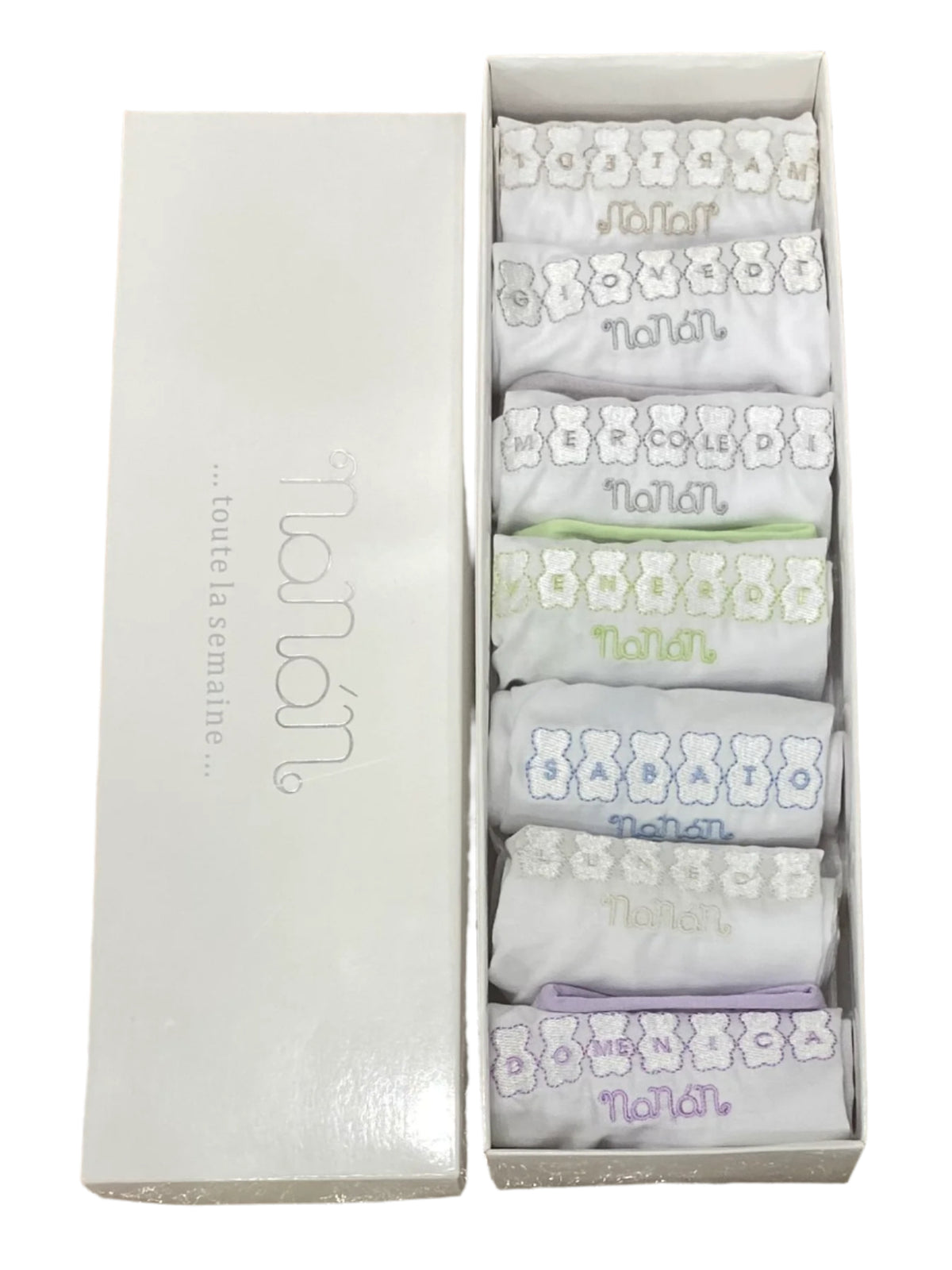 White Multi Embroidered Set of 7 Placemat