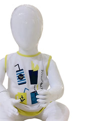 Glass and Straw Design Sleeveless Top