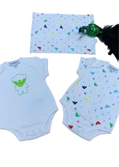 White Green Set of 2 pc Bodysuit