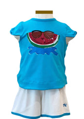 Watermelon Print Top and Short Set