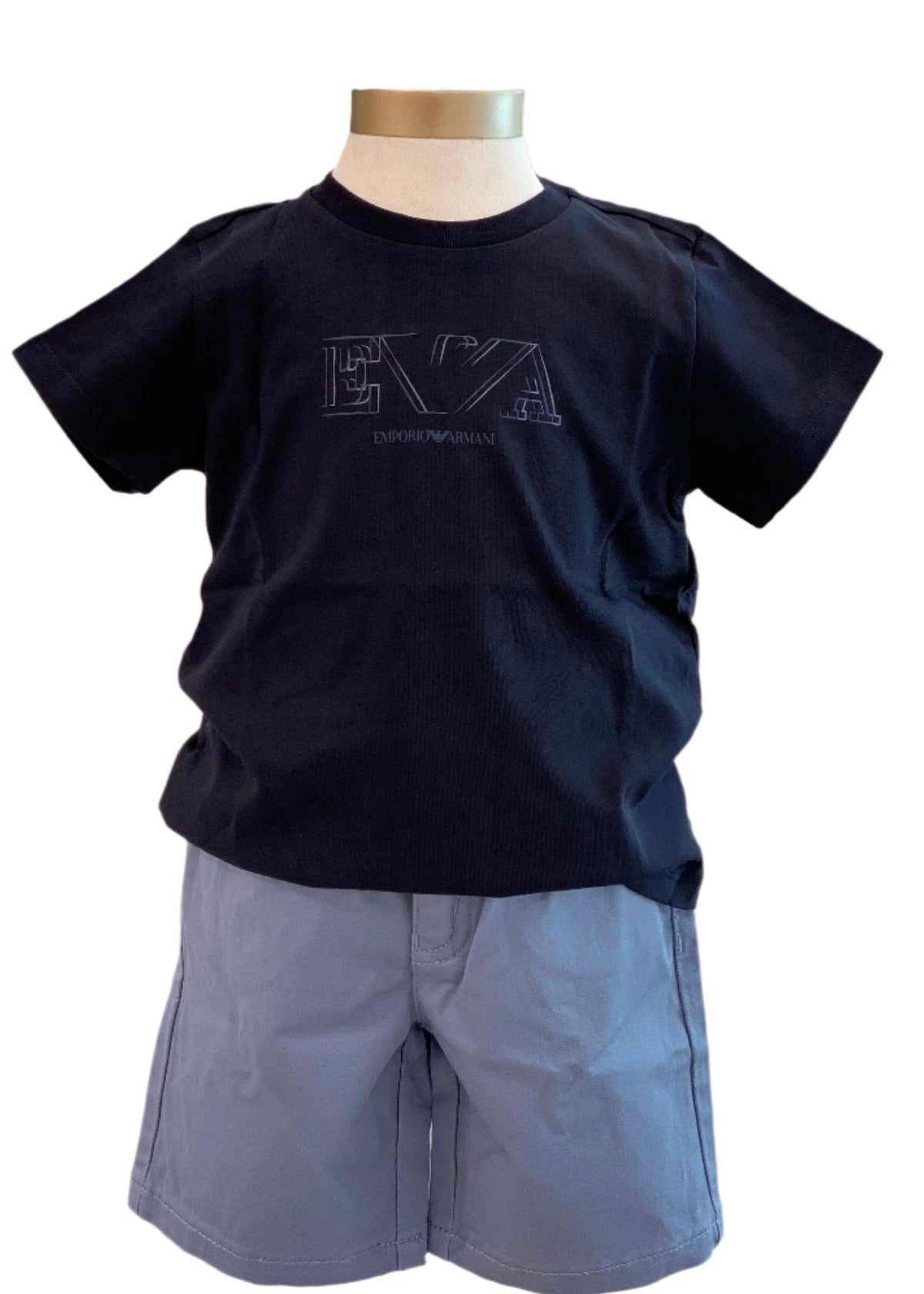 Navy EA and Eagle Logo Top and Short Set