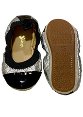 Silver Black Ballerina Shoes