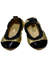 Pure Gold Black Ballerina Shoes