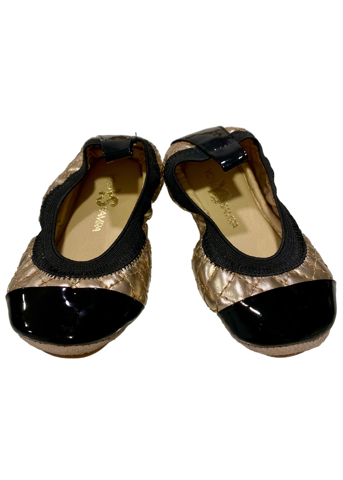 Rosegold Black Ballerina Shoes