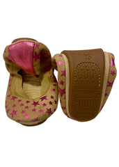 Brown Pink Latte Cerise Ballerina Shoes