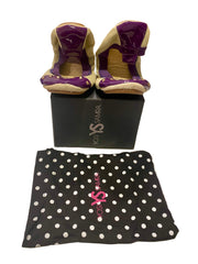 Purple Gold Ivory Fawn/Grape Ballerina Shoes