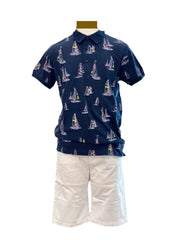 All-Over-Print Sailboat Top and Short Set