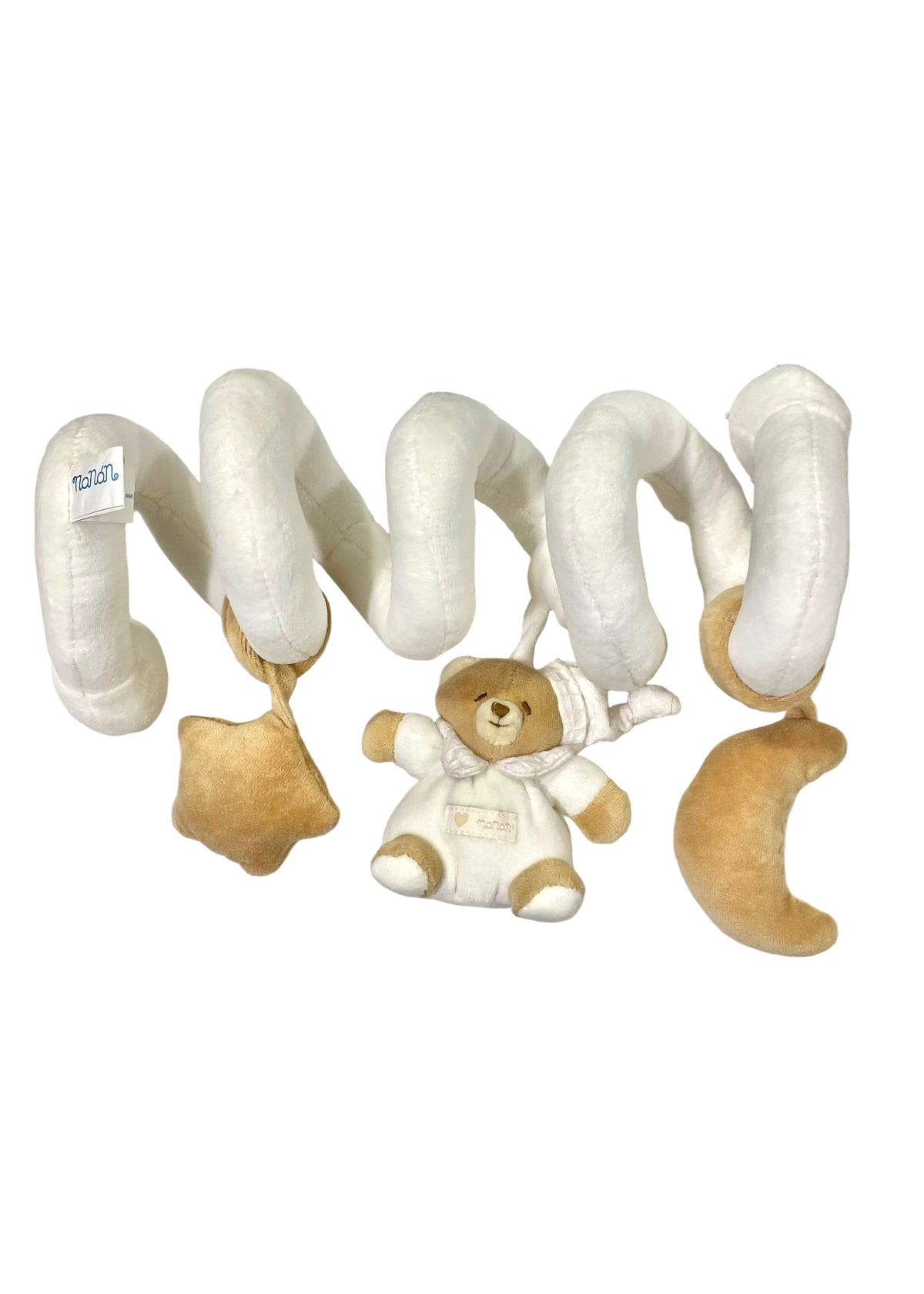 White Beige Spiral Rattle