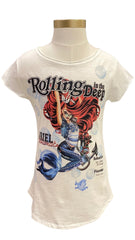 White Multi Siren Fashionista Short Sleeve T-Shirt