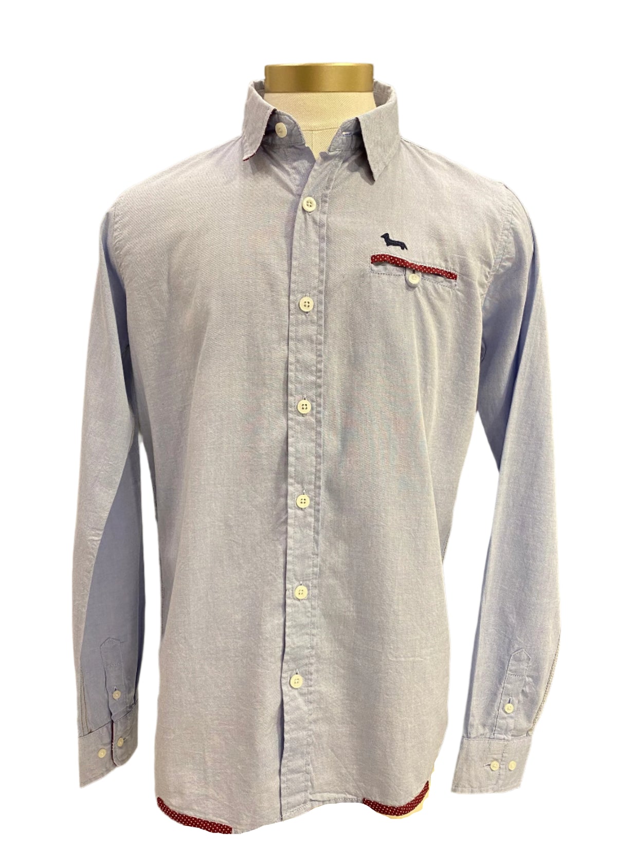 Blue Red Shirt With Chest Pocket Shirt