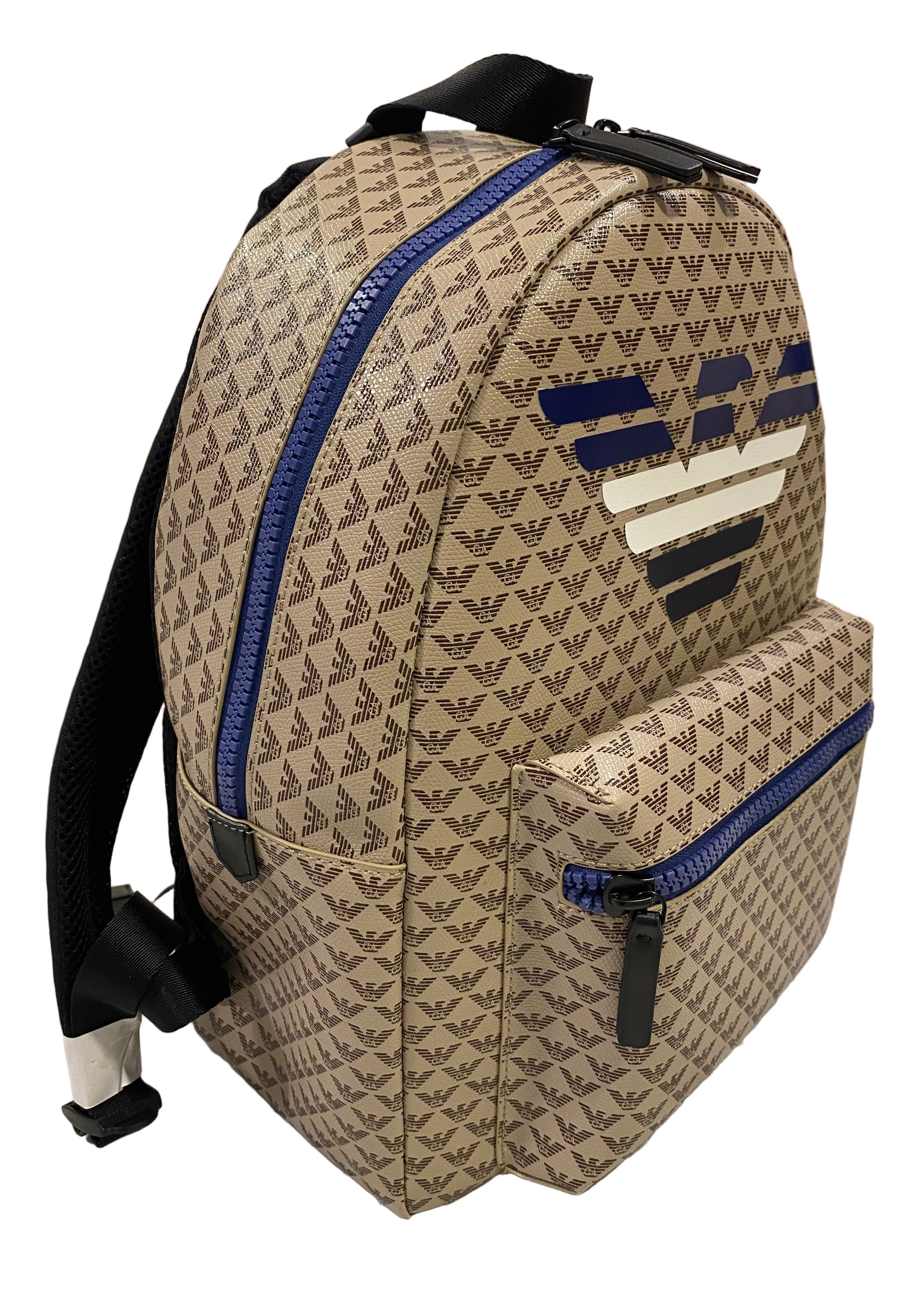 Blue Beige Logo AOP Backpack