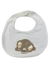 Brown Bear Embroidered Bib