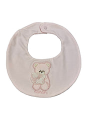 Bear Floral Embroidered Bib