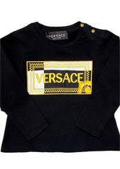 Versace Embroidered Long Sleeve T-Shirt