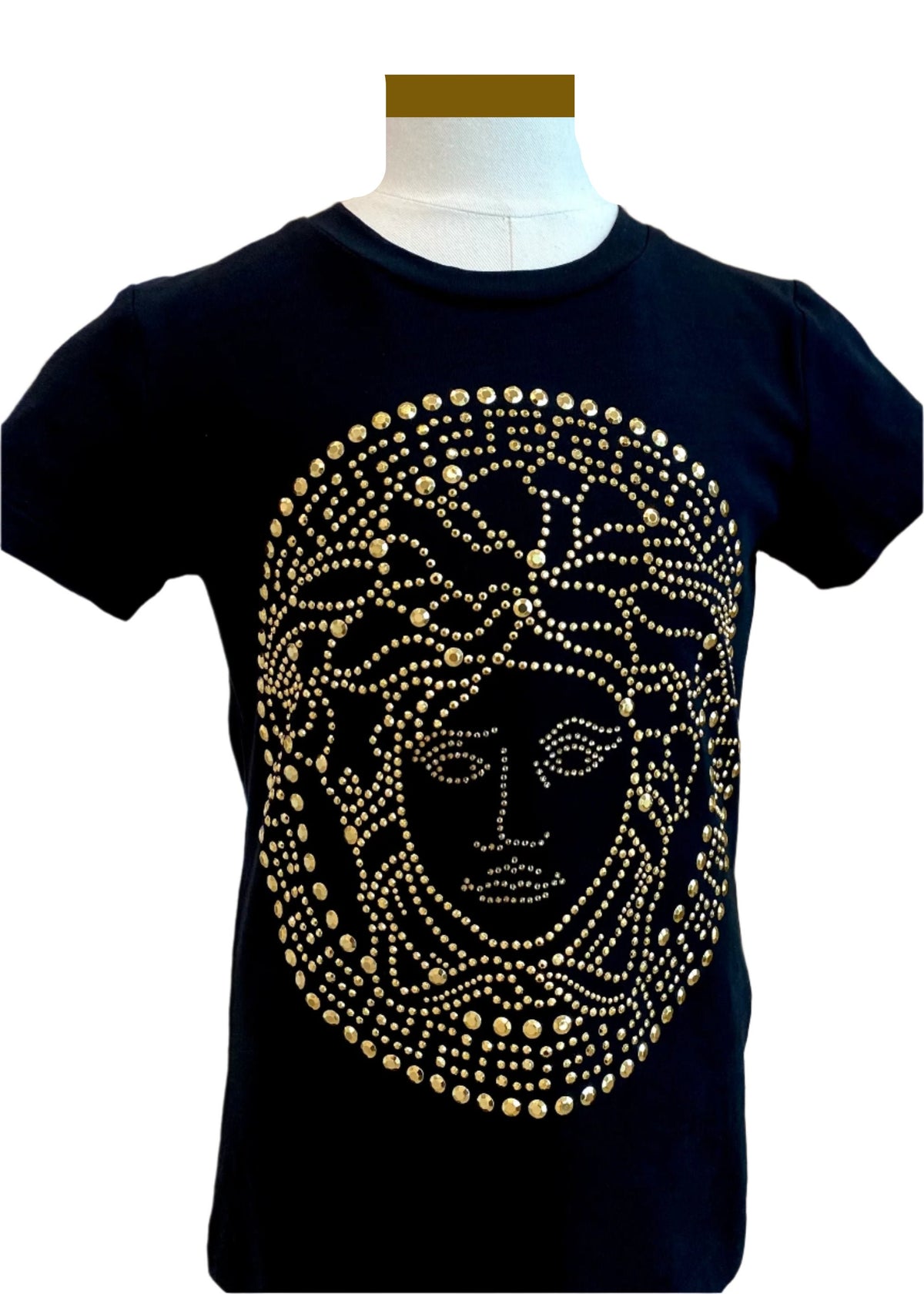 Black Medusa Logo Studs T-Shirt