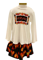 Versace Hearts Print Dress