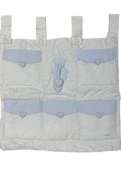 White Blue Stripes Hanging Cloth Storage