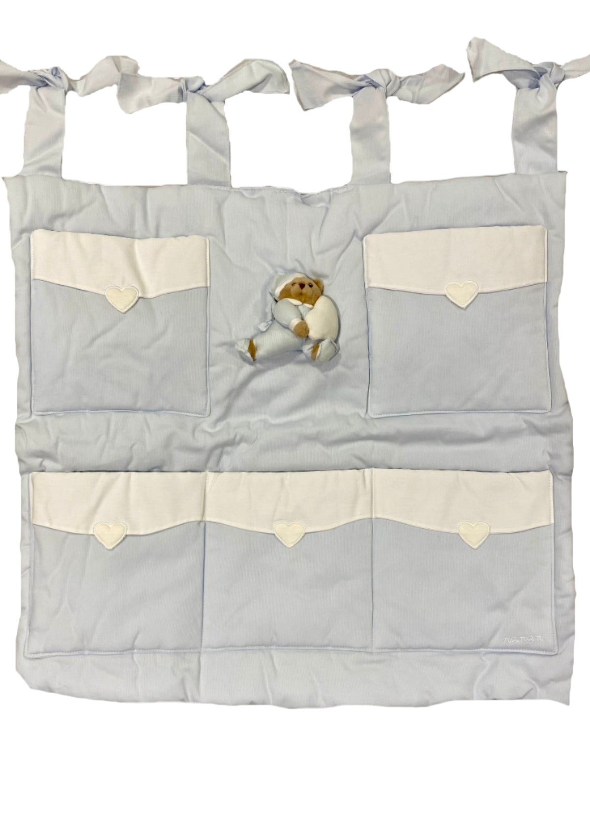 Light Blue White Beige Hanging Cloth Storage