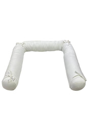 White Bed Bumper Bolster Pillow