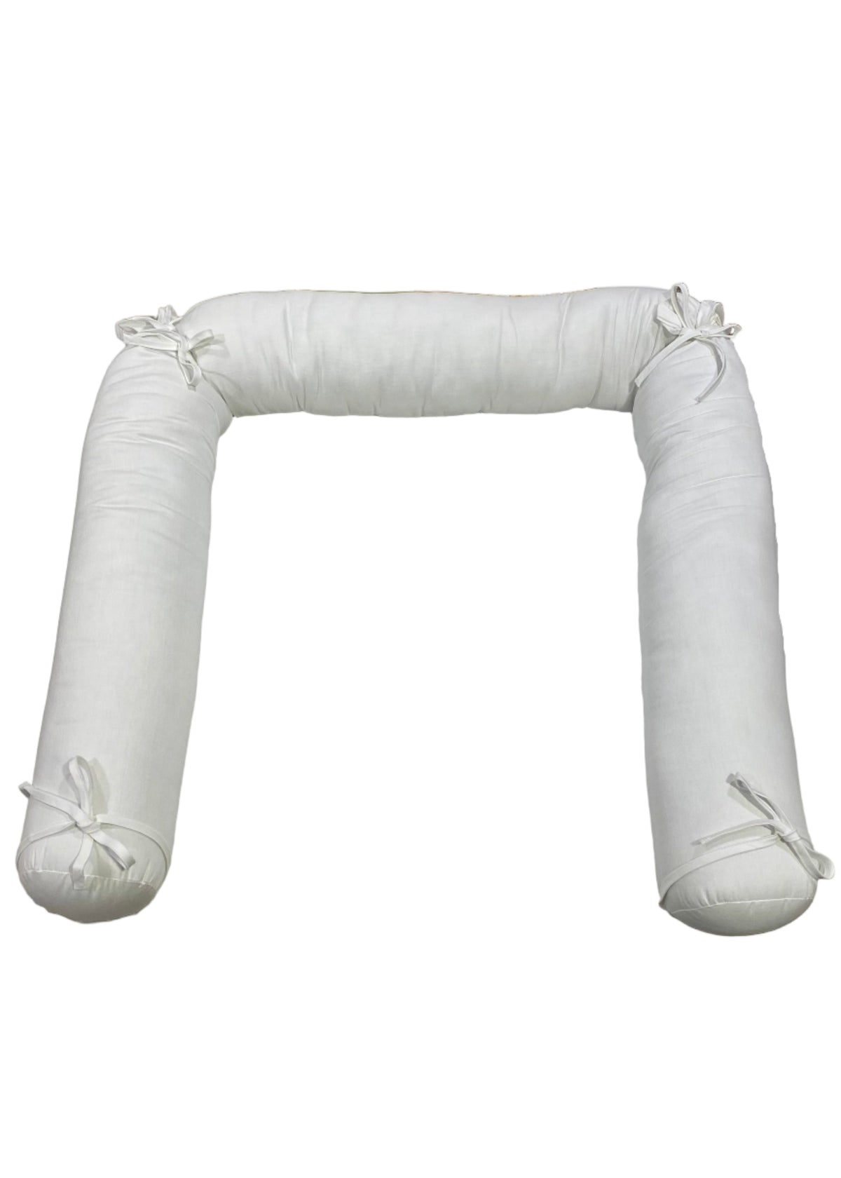 White Bed Bumper Bolster Pillow