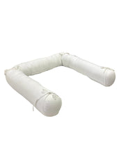 White Bed Bumper Bolster Pillow
