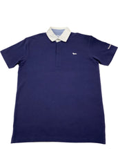 White Navy Blue Printed Collar Design Top and Trouser Set