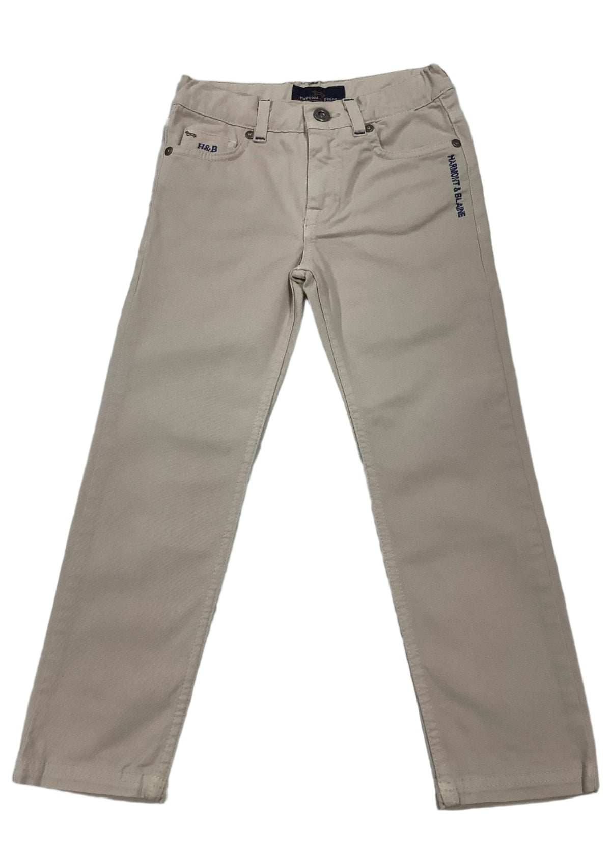 Beige Regular Fit Beige with Embroidery Trousers