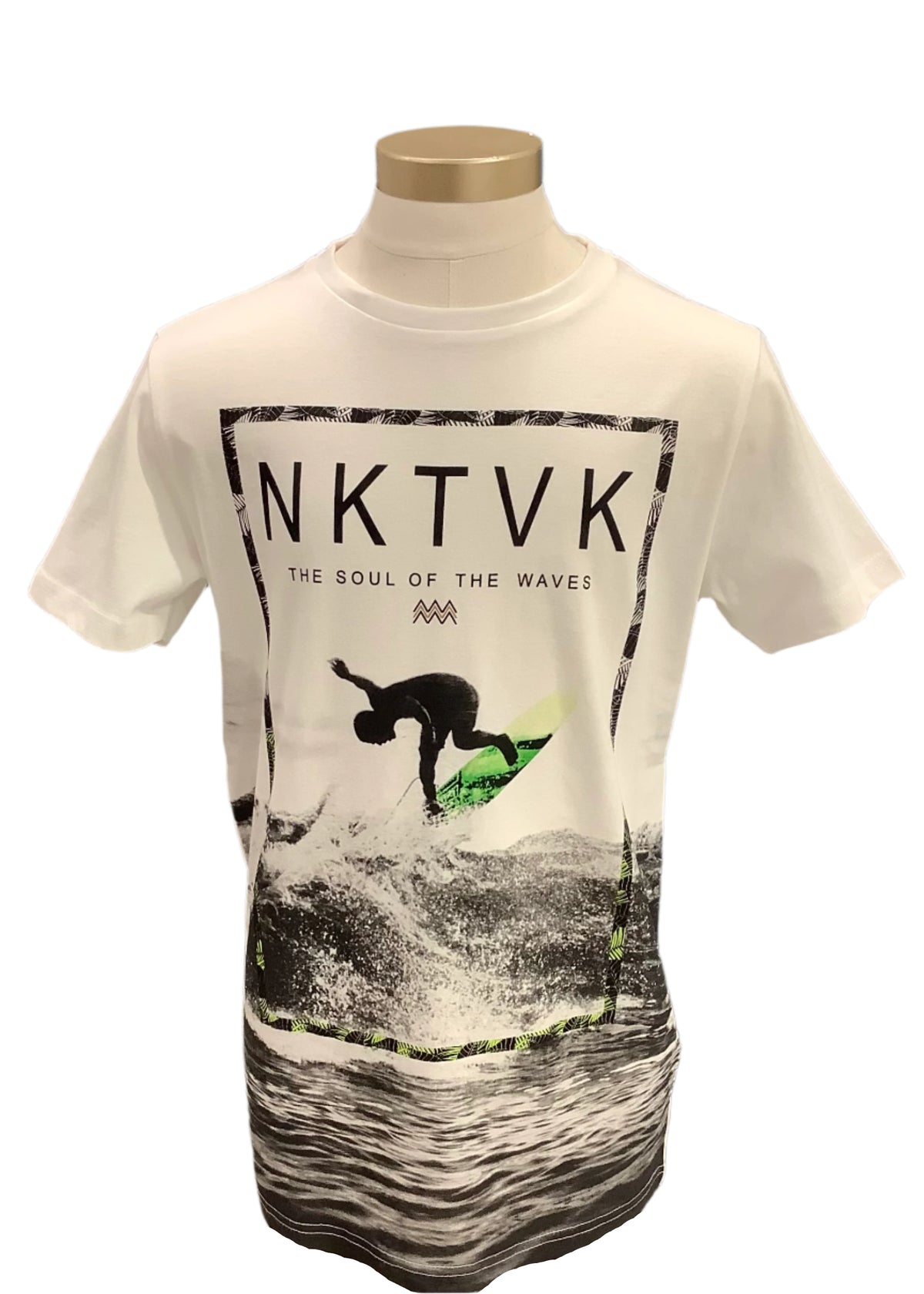 White Nukutavake Soul of Waves Short Sleeve T-Shirt