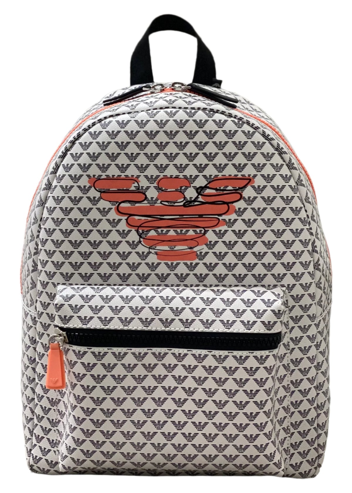 Cream Orange Logo AOP Backpack